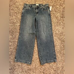 PacSun Women's Wide Leg Flare Jeans - Medium Blue Wash